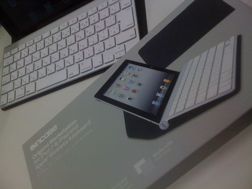 Incase Bluetooth keyboard at desk